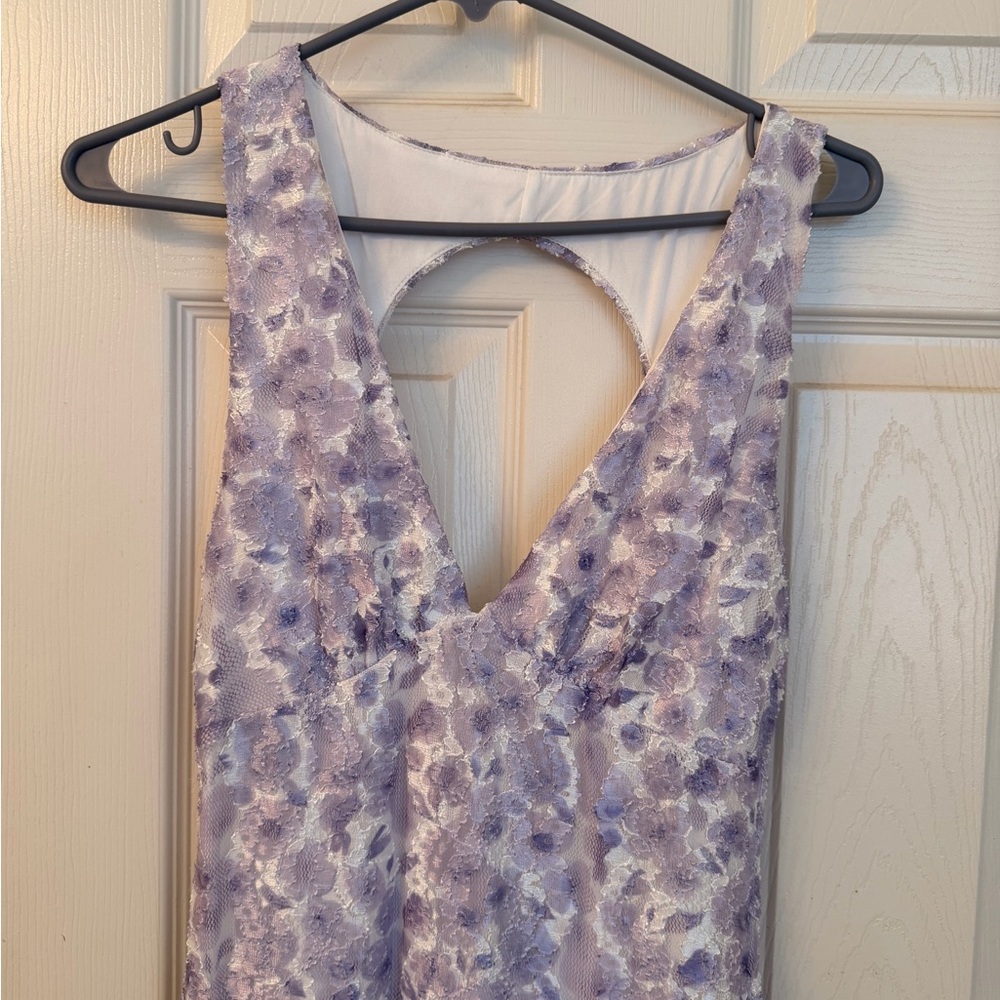 Beginning Boutique Lace Dress in Purple and White